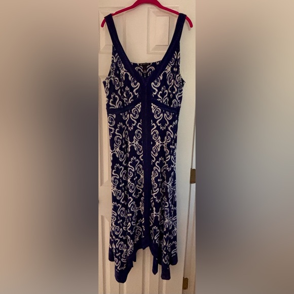 INC International Concepts Dresses & Skirts - INC International Concepts Blue and White Dress 2x